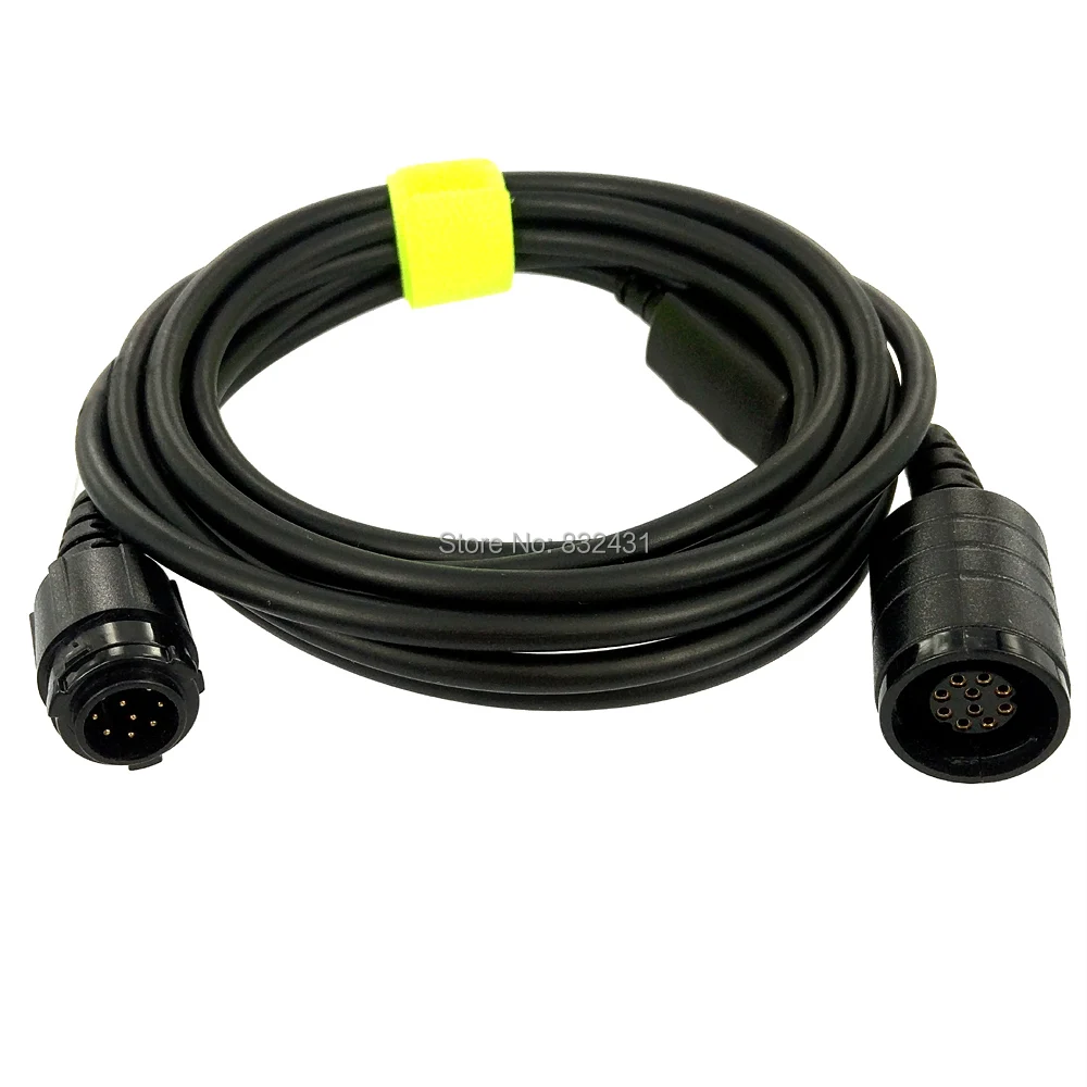 10 Pin Microphone Earpiece Extended Cable for Motorola M8268 Car Radio 6