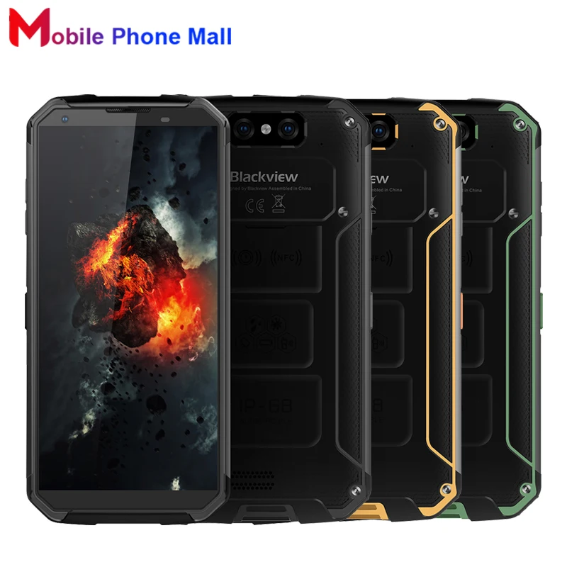 

Blackview BV9500 IP68 Waterproof Cell Phone 5.7" 4GB+64GB MT6763T Octa Core Android8.1 10000mAh Wireless Charging NFC Smartphone