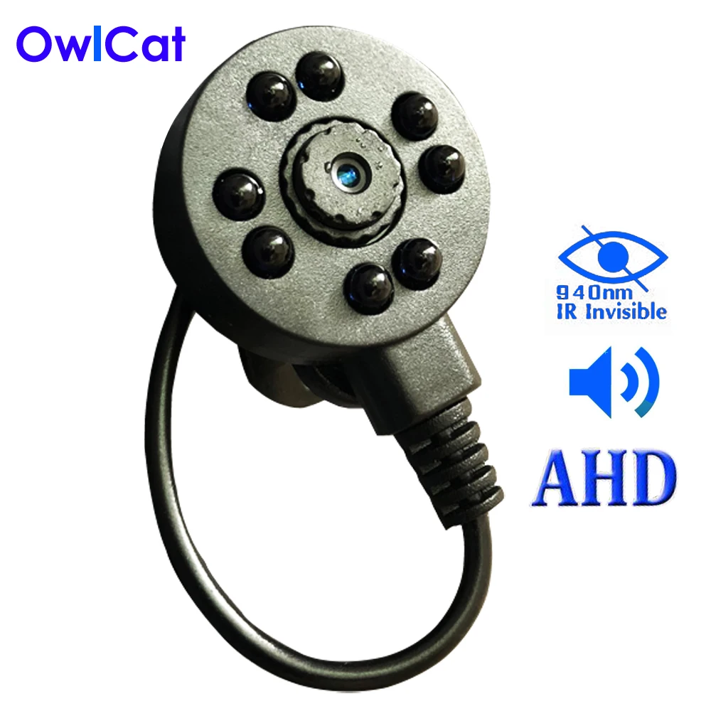 

OwlCat Mini AHD Camera HD 720P Video Surveillance Camera 1.0MP with Microphone Audio 3.7mm Lens
