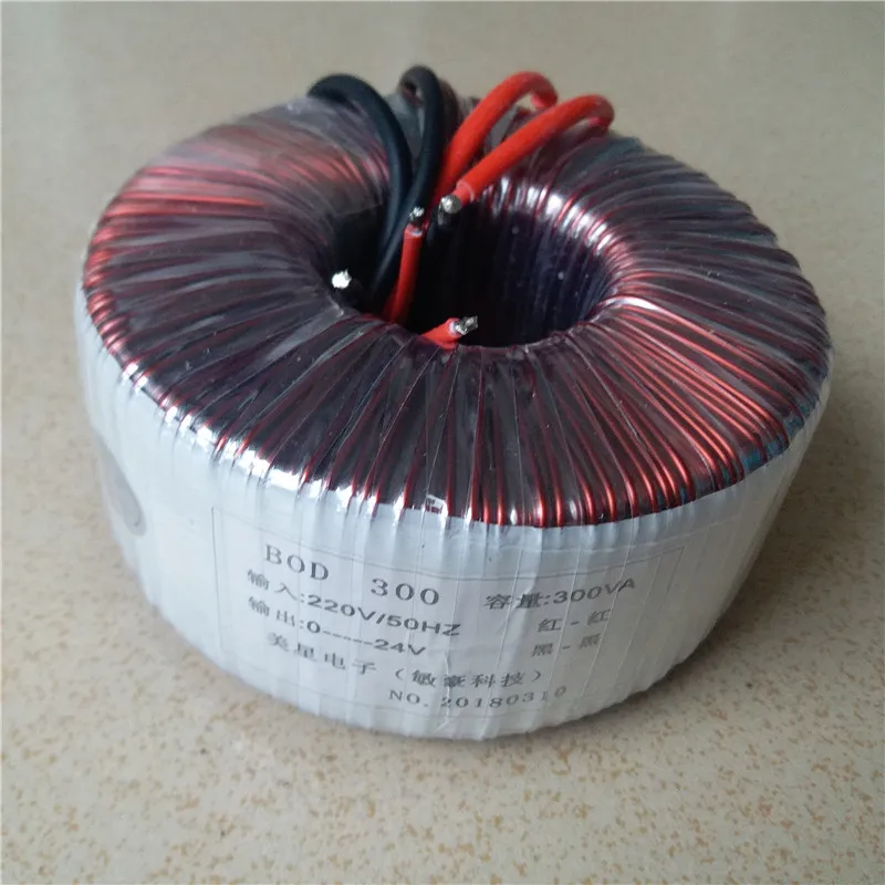 

24V 12.5A Toroidal transformer 300VA 220V copper custom transformer transformer for Monitoring power transformer security