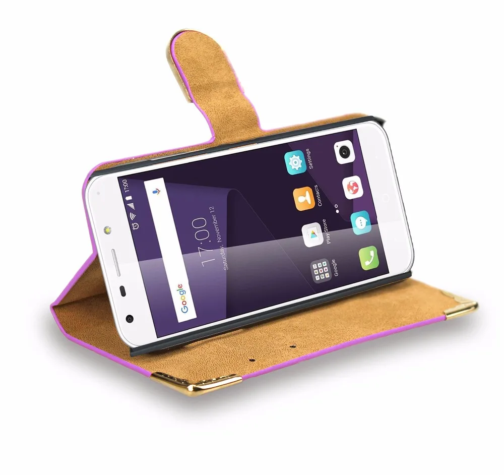 Блестящий чехол для ZTE Blade A6 кошелек кожаный со стразами подставка