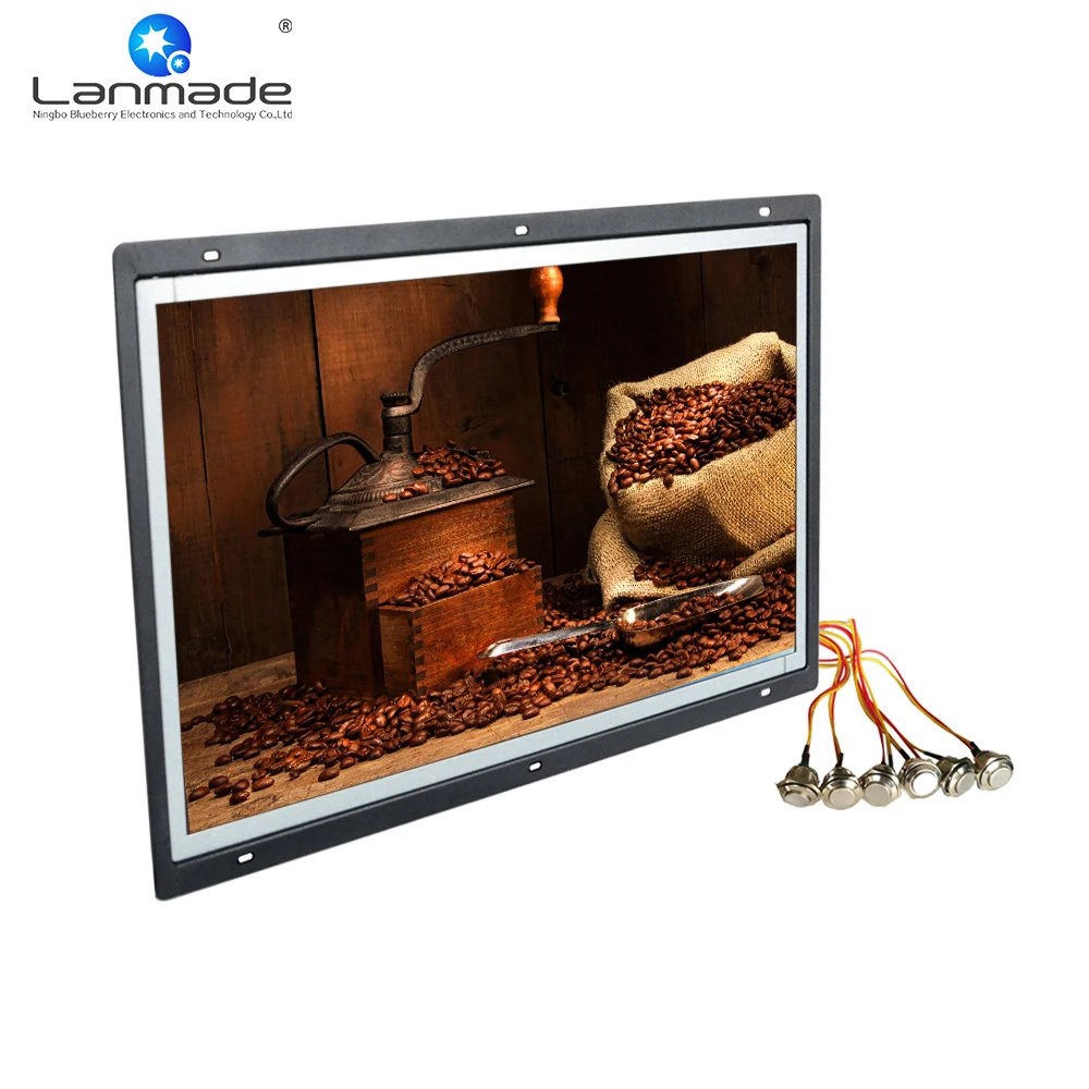 

18.5 inch player input 12v digital optical out bus tv led advertising screen with external buttons
