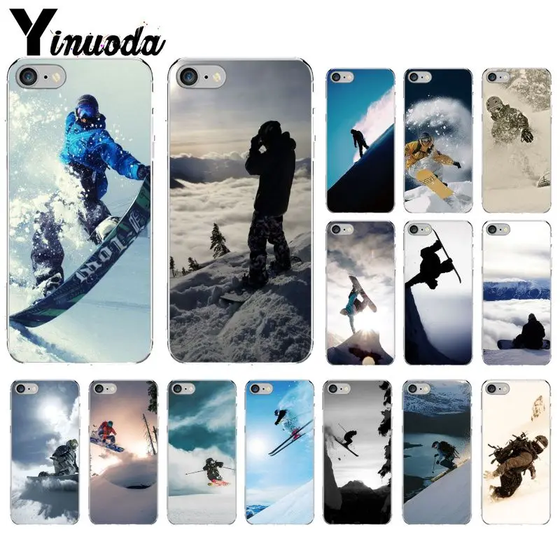 

Yinuoda Snow Die Ski Snowboard Sport Transparent Soft Silicone Phone Case Cover for iPhone X XS MAX 6 6S 7 7plus 8 8Plus 5 5S XR