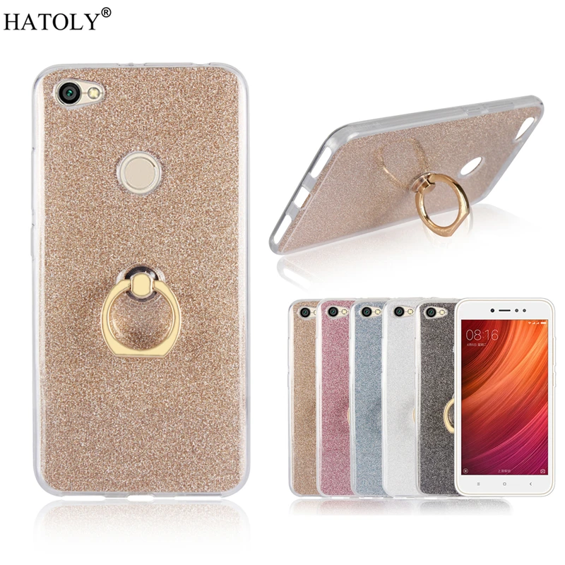 

Xiaomi Redmi Note 5A Case Xiaomi Redmi Note 5A Cover Soft Silicone Shell Finger Ring Fashion Bling Case For Xiaomi Redmi Note 5A