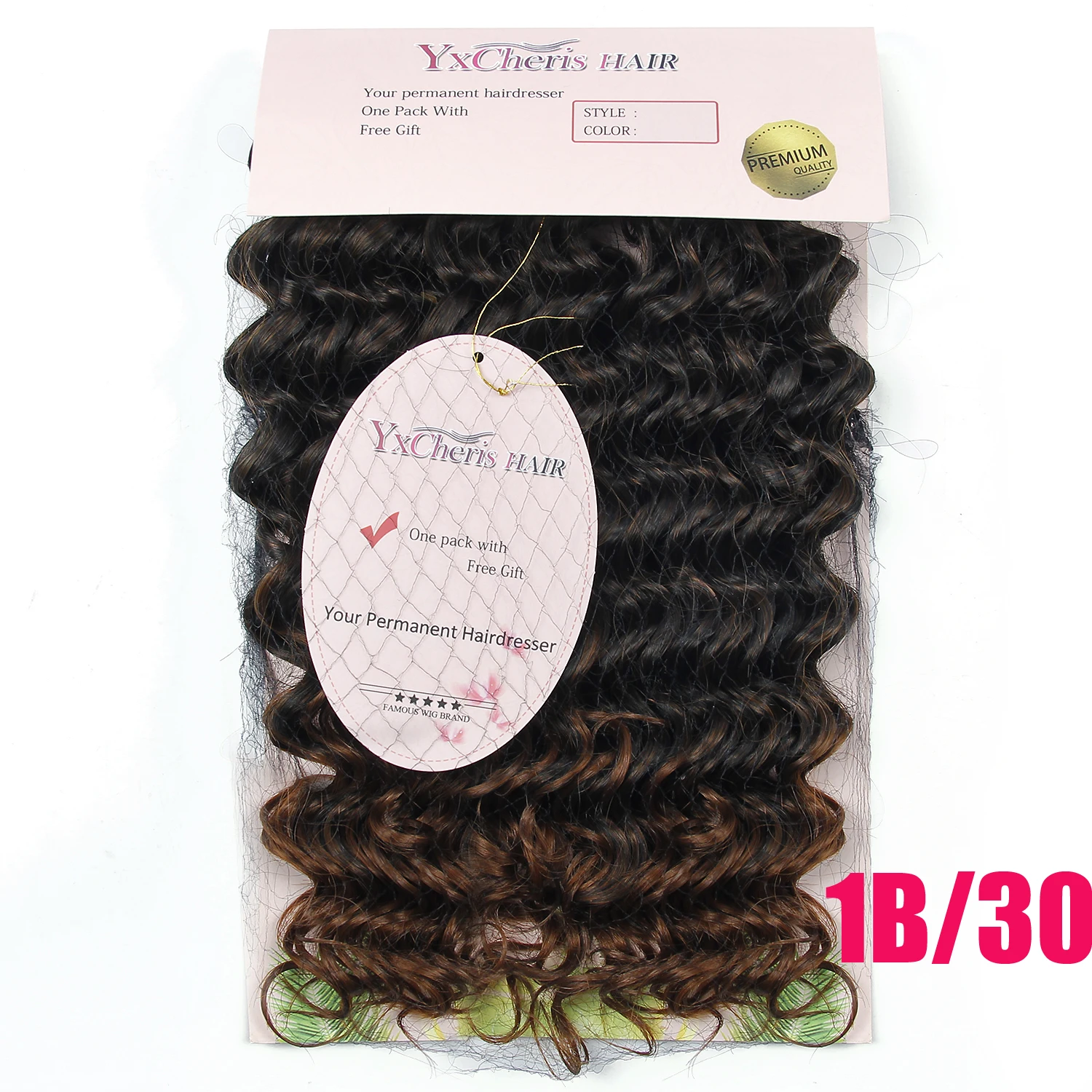  Crochet Hair Deep Wavy Low Temperature Fiber 10 Inch 3strand/pack Can Be Re-model Synthetic Hair Br