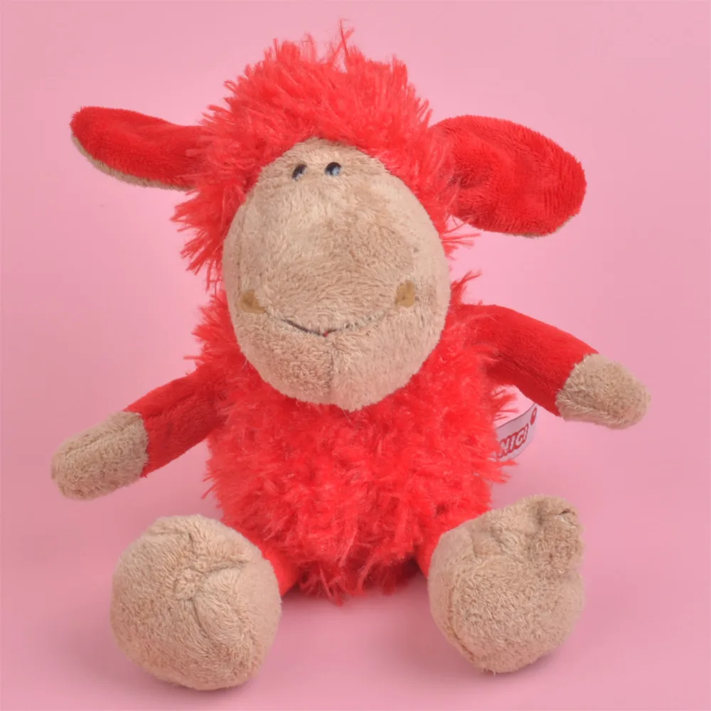25 см красного цвета овец фаршированные милые плюшевые игрушки ребенок/дети подарки, ягненка плюшевые куклы Бесплатная доставка