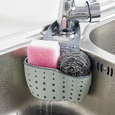 

2017 New Useful Suction Cup Sink Shelf Soap Sponge Drain Rack Kitchen Sucker Storage 20