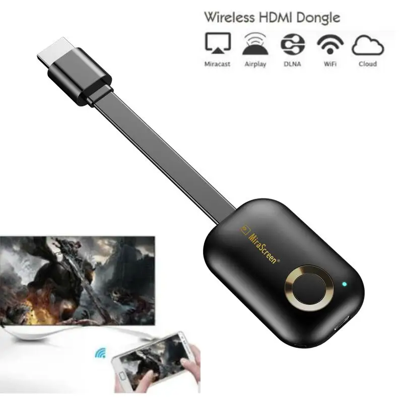 Интеллектуальный Wifi приемник Mirascreen G9 2 4G/5 8G 4K HDMI поддержка зеркального