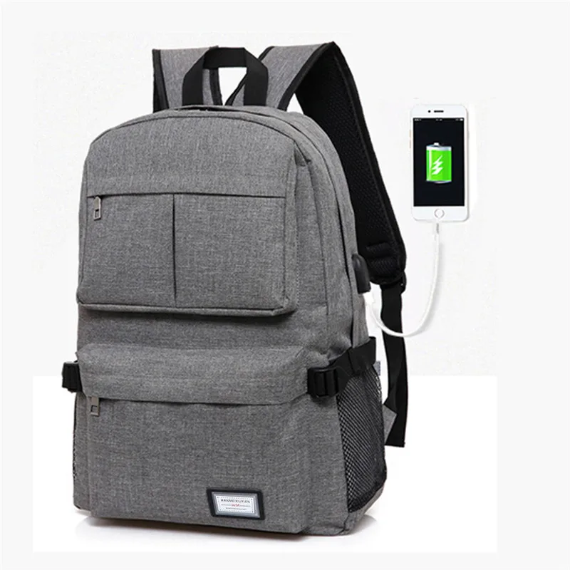 

USB Charge Unisex Backpack Book Bag For School Backpack Men Casual Laptop Rucksack Daypack Male Mochila Escolar Women School Bag