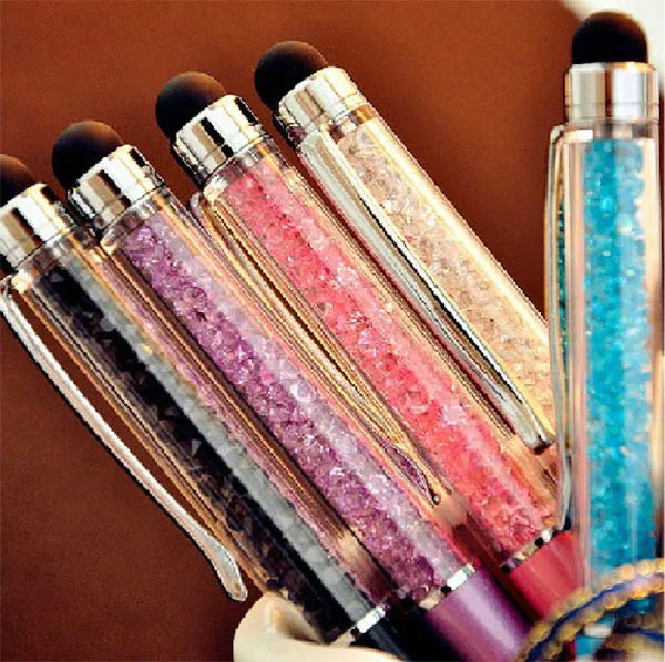 US $541.61 1000 Pcs 2016 New Mutlti Function Metal Touch Pen InkColor Diamond Crystal Touch Stylus Pen For IPad IPhone 5S 4G IPod Kindle
