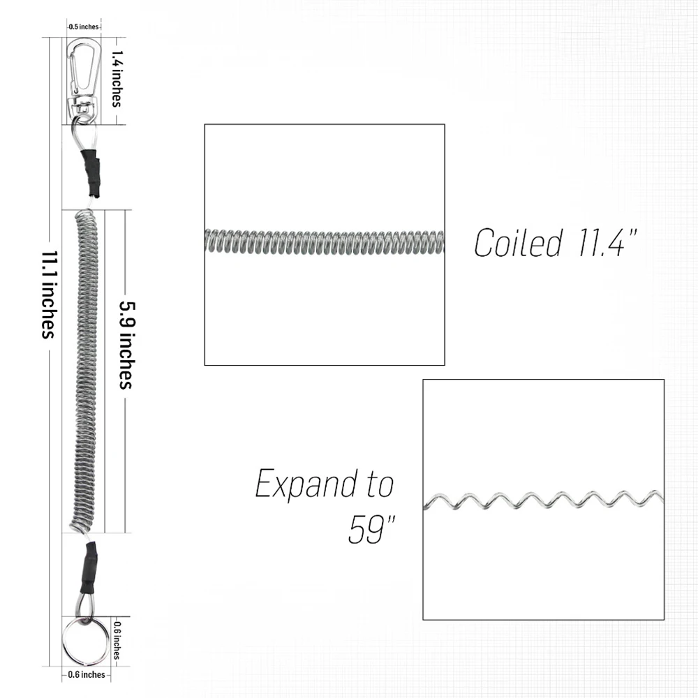 Портативный Макс растягивающиеся ремешки пластиковые выдвижной трос пружинный эластичный канат тпу спиральный Анти-потери брелок рыболовные аксессуары