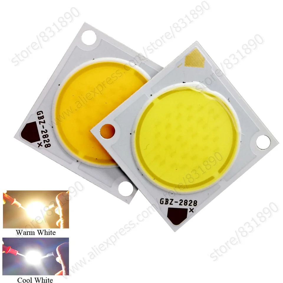 High Power LED chip 15W 20W 30W 40W 50W COB beads 110LM/W 28x28mm