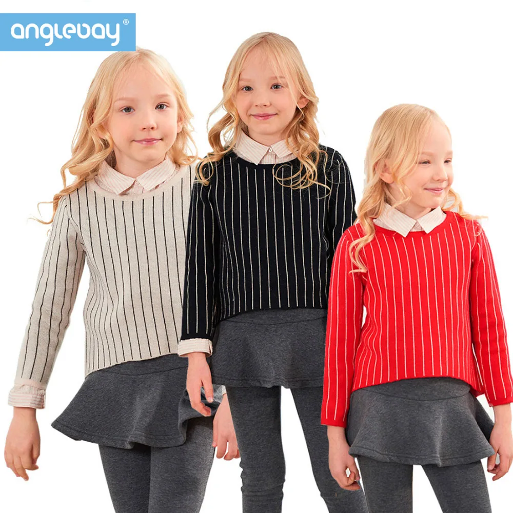 Anglebay Boys Girl Knitted Pullover Sweater Three Quarter