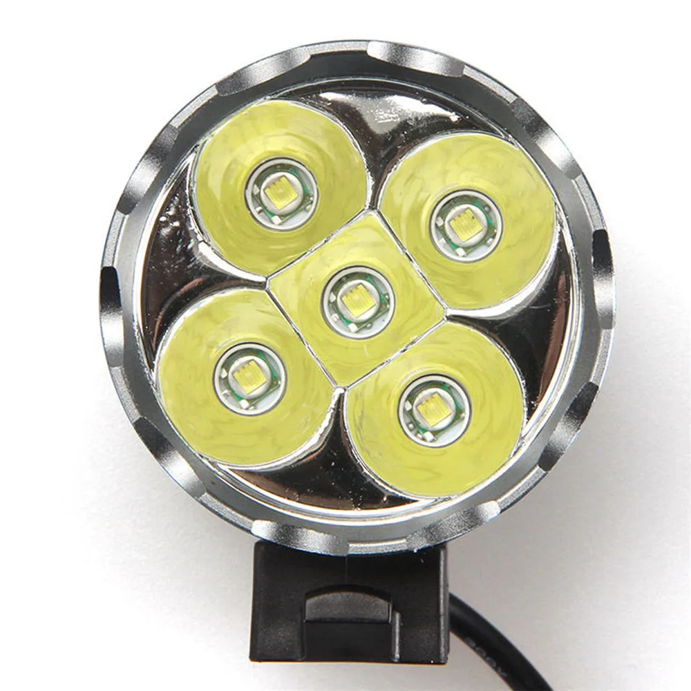 Top Quality Waterproof 8000Lm 5x T6 LED Front Bicycle Light Bike Headlamp Headlight for Camping Fishing Caving 2