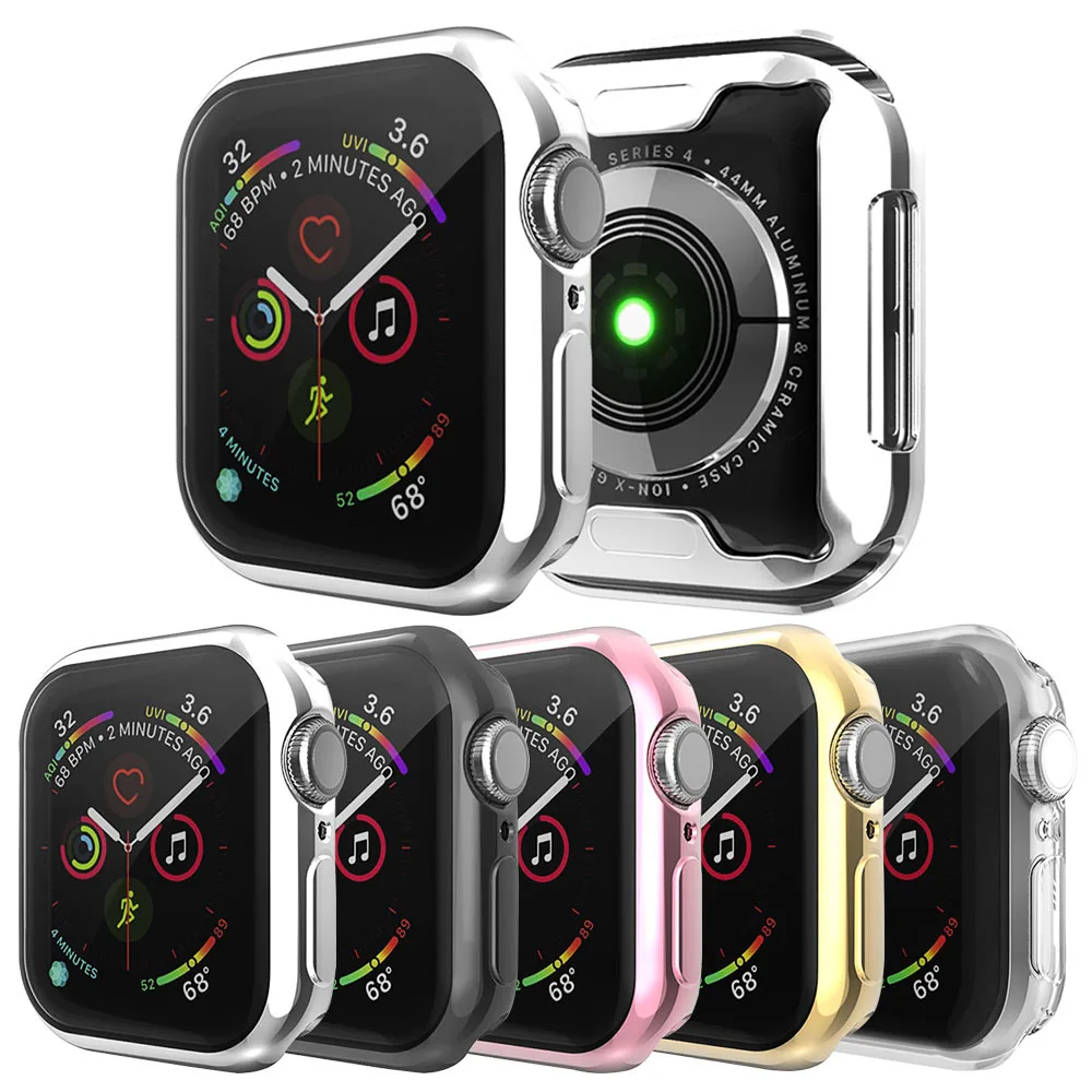 

Screen Protector Case for Apple Watch Series 5 4 40mm 44mm Scratch-resistant Soft Full Cover for iWatch Frame Accessories