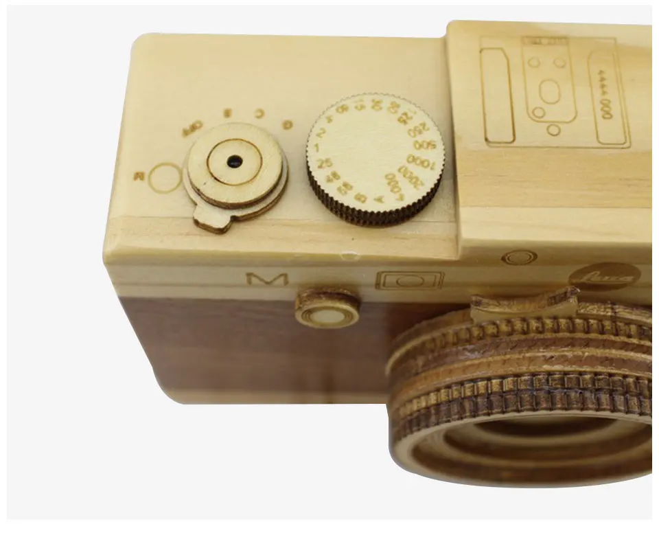 Wooden Clockwork Music Box Camera Module Christmas Ornaments Mechanism Castle In The SkySwan Lake Music Box Creative Gift Ideas (6)