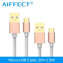 AIFFECT 2 шт. 1Mx1 1.5Mx1 Micro USB кабель USB 5 В 3A кабель быстрой зарядки для samsung htc sony huawei Xiaomi LG Android телефон