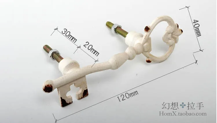 120*40 мм Континентальная ретро ручка ящика шкафа Американский античный синий и белый ключ мебель шкаф дверная ручка