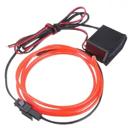 1 м EL Cable DC 12V гибкие неоновые лампы для рождественских вечеринок Rave партии костюмы на Хэллоуин (красный)