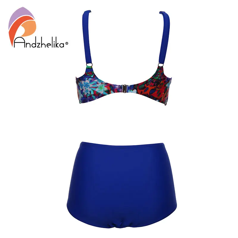 Andzhelika Plus Size Swimwear Sexy High Waist Bikinis Women Deep Soft Cup Swimsuit Floral Print Wide Halter Bathing Suit Andzhelika Plus Size Swimwear Sexy High Waist Bikinis Women Deep Soft Cup Swimsuit Floral Print Wide Halter Bathing Suit