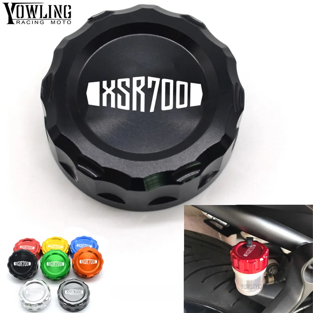 

Motorcycle CNC Aluminum Rear Cylinder Brake Fluid Reservoir Cover Cap For Yamaha XSR700 XSR 700 XSR-700 2014 2015 2016