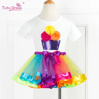 

Birthday Gift Baby Clothing Sets Tutu Cake Smash Outfits Clothes Suits For Girls Party Wear 2-12Y