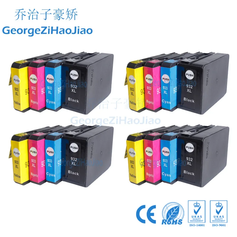 

4sets 932XL Compatible Ink Cartridge for HP 932XL hp932 7110 7610 7510 6100 6600 6700 7612 7512 Printer