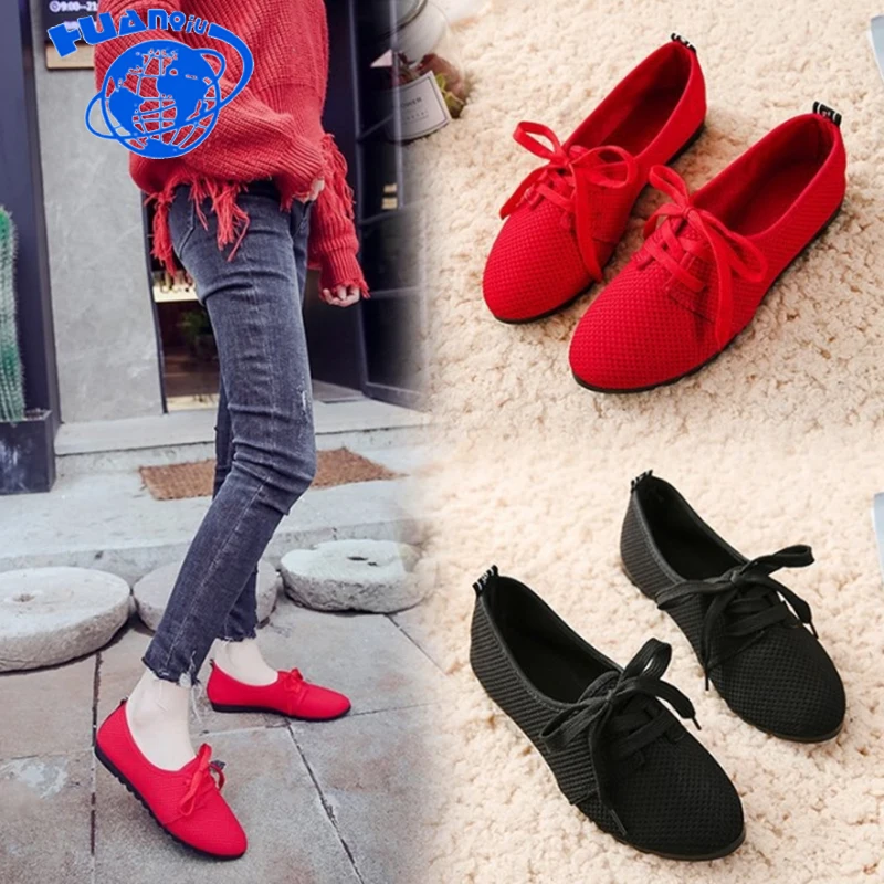 casual red shoes for women