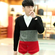 2016 Autumn Mens Cardigans Sweaters For Male 2016 Winter Soft Cashmere Sweater Cardigans Brand New Patchwork Sweater Overcoat