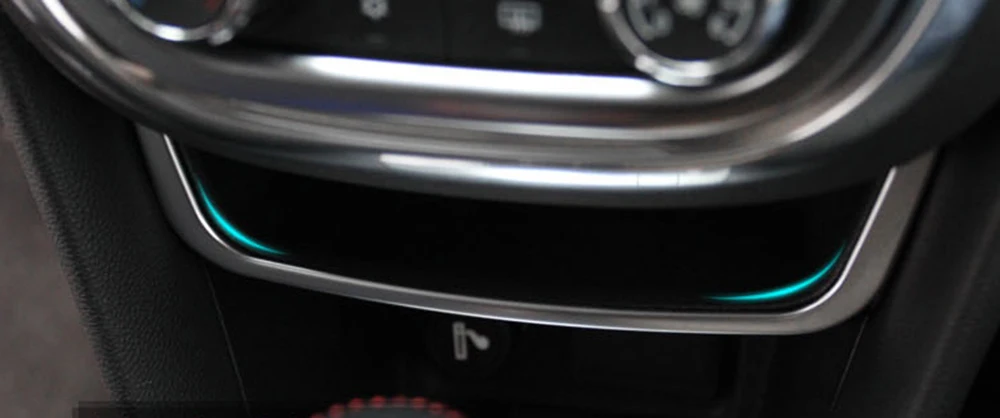 Автомобильные аксессуары центральная консоль коробка управления для хранения накладка для Buick Encore Opel Vauxhall Mokka нержавеющая сталь на 1 комплект