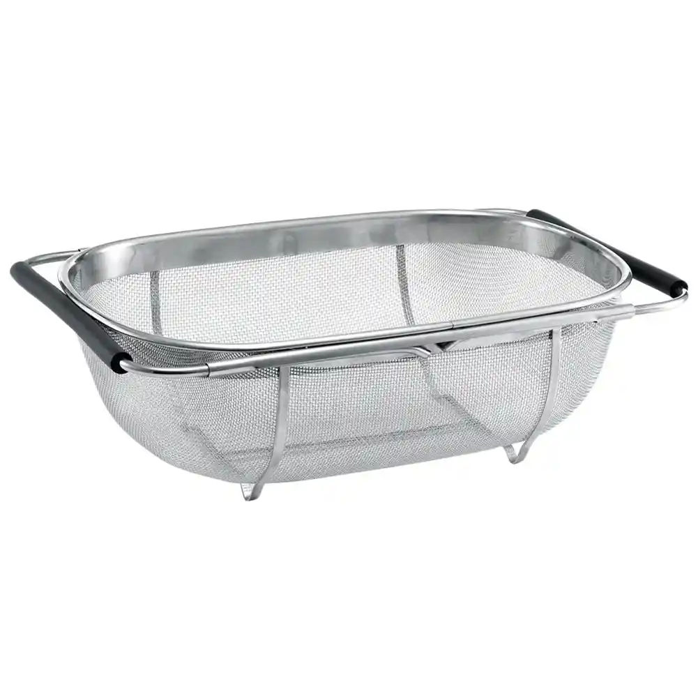 Pull Retractable Drain Basket Rack Stainless Steel Sink Dish