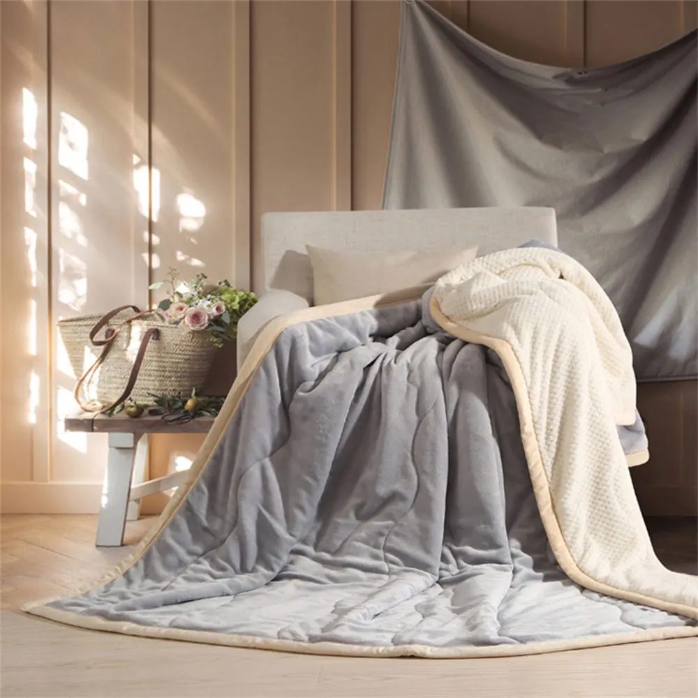 WARM TOUR Solid Carpet Blanket Winter Flannel Quilts Blankets Bed