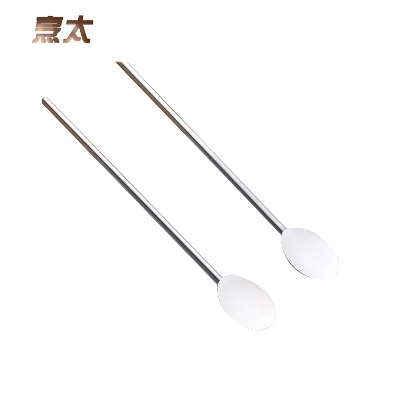 Hot Stainless Steel Bar Spoon Mixing Spoon Swizzle Stick Whisk Mixing