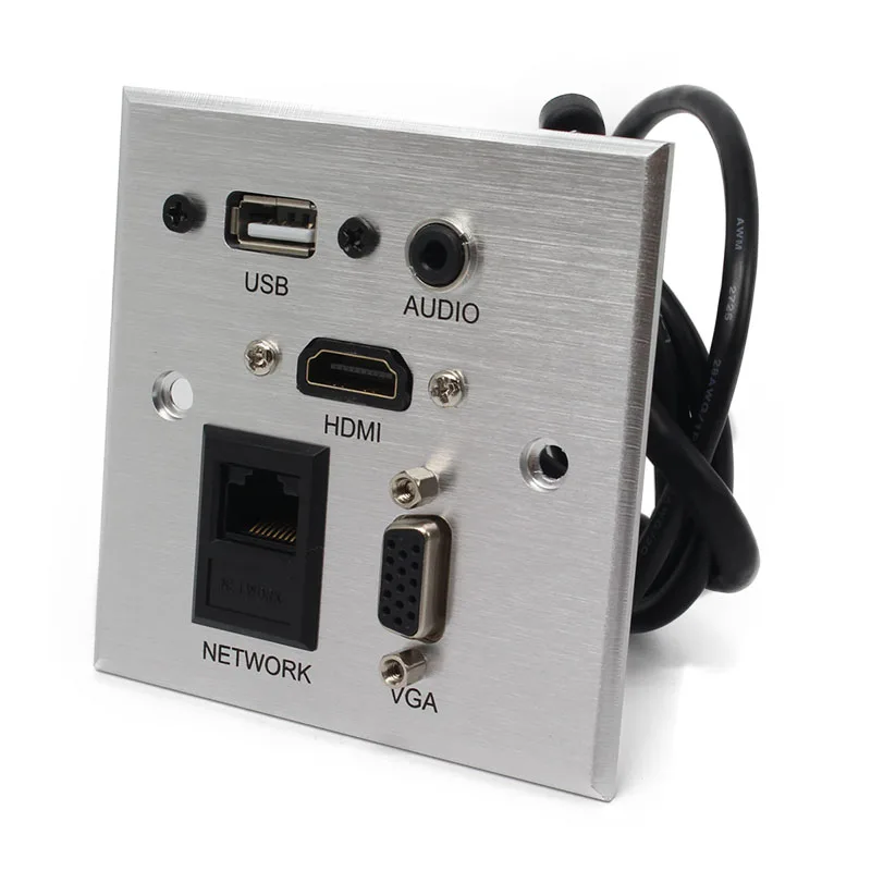Wall Socket \\ HD HDMI \\ VGA USB NETWORK RJ45 Audio Video Information Outlet Panel /Multimedia Home Hotel Rooms KTV Wall Socket Wall Socket \\ HD HDMI \\ VGA USB NETWORK RJ45 Audio Video Information Outlet Panel /Multimedia Home Hotel Rooms KTV Wall Socket