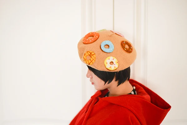Faramita, праздничный пончик, милая шапка для художника, ручная работа, для женщин, милый берет, ручная работа, весна, для путешествий, вечерние, модная шапка для девочек