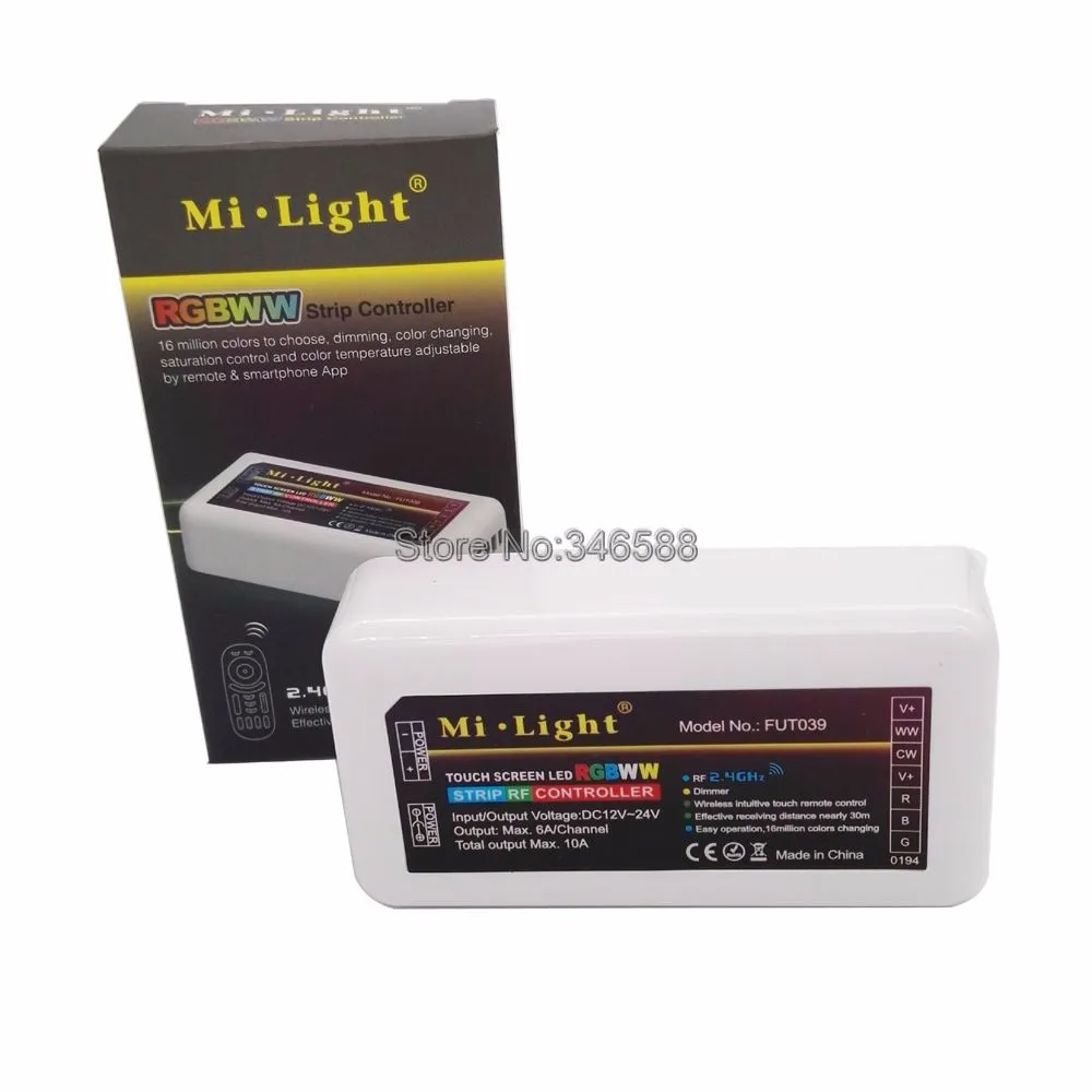 MiLight RGBWW(RGB+ холодный белый+ теплый белый) контроллер DC12-24V 2Ax5CH+ 2,4 г RF Беспроводной RGB+ CCT 4 зоны сенсорный пульт дистанционного управления+ WiFi iBox1