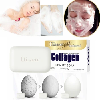 

Collagen protein Facial Cleansing Soap handmade making face scrub shaving soap lightening Acne treatment whiten firming skincare