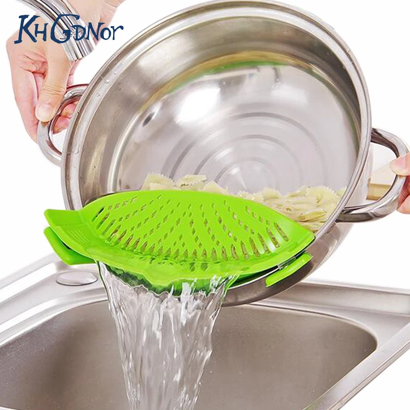 

Silicone Multifunction Funnel Strainer Pot Pan Bowl Baking Wash Rice Colander Kitchen Accessories Gadgets Cooking Tools