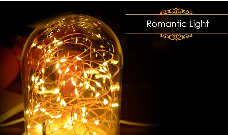Romantic LED Night Light Copper Wire Lights USB Charging Firework Glass Table Lamp Led String Night Light (2)