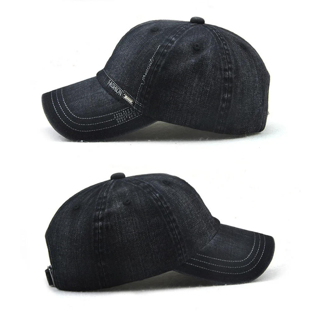 Унисекс бейсболка винтажная кепка повседневные летние весенние джинсовые