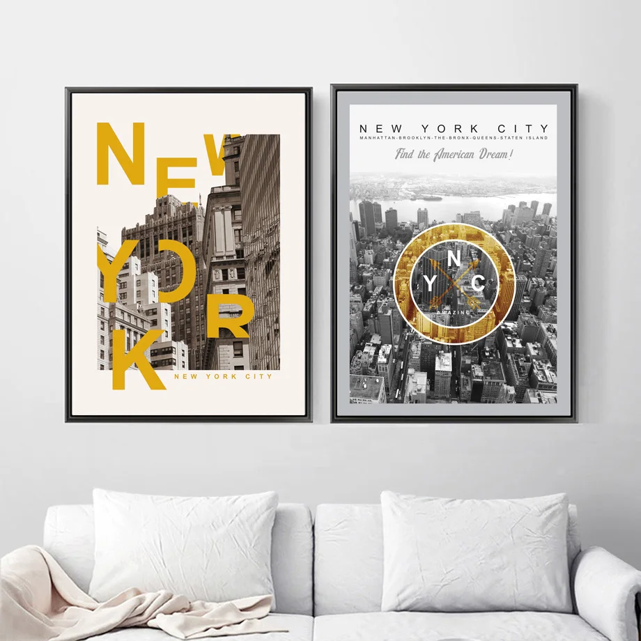 

Santa Monica Beach Brooklyn Bridge Wall Art Canvas Painting Nordic Posters And Prints Wall Pictures For Living Room Home Decor