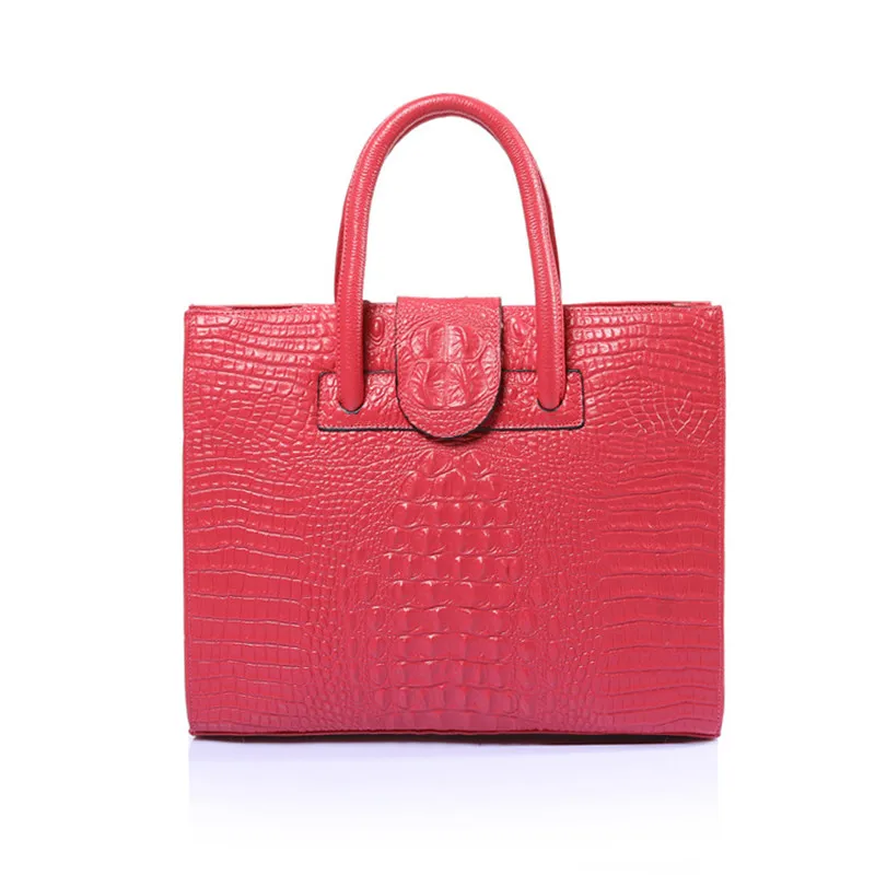 Роскошные женские OL сумки из натуральной кожи крокодиловой кожи сумка с 3D аппликацией высокое качество винтажные женские сумки на плечо