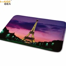 HUGSIDEA Добро пожаловать Вход домашний коврик Париж с изображением Эйфелевой башни для гостиной/спальни пол ковры Нескользящие домашние декоративные коврики