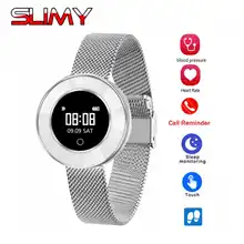 Slimy X6 смарт-браслет для Для женщин подарок смарт-браслет сердечного ритма IP68 Водонепроницаемый смарт-браслет Фитнес трекер активности PK X3 X2