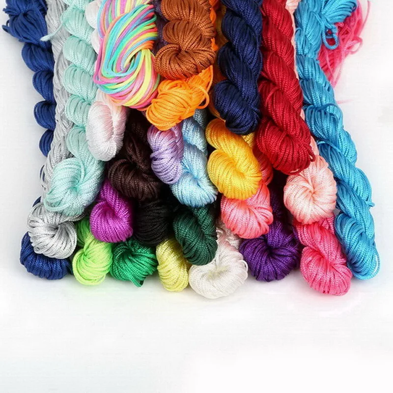 

1mmx24M Nylon Cord Thread Chinese Knot Macrame Rattail For Jewelry Making Necklace Bracelet Home Textile Accessories DIY