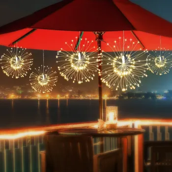 

DIY Fireworks Solar String lights For Garden Decoration Bouquet LED String Christmas Festive Fairy lights Outdoor Solar lamps