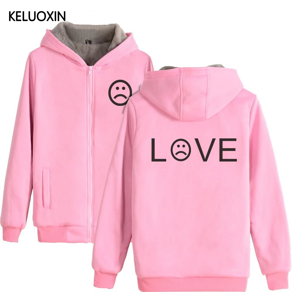 KELUOXIN Lil открытый любовь осень зима утепленные толстовки для женщин/мужчин Harajuku хип хоп толстовка на молнии вентиляторы поддержка Одежда