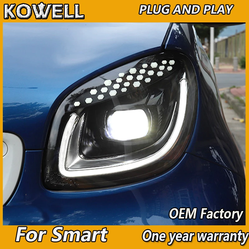 Car Styling Head Lamp For Smart LED headlights headlamps Hernia lamp accessory products case for