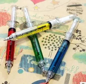 Needle syringe retractable pen ballpoint | Канцтовары для офиса и дома