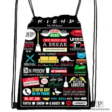 Custom friends Drawstring Backpack Bag Cute Daypack Kids Satchel (Black Back) 31x40cm#2018611-1(7)